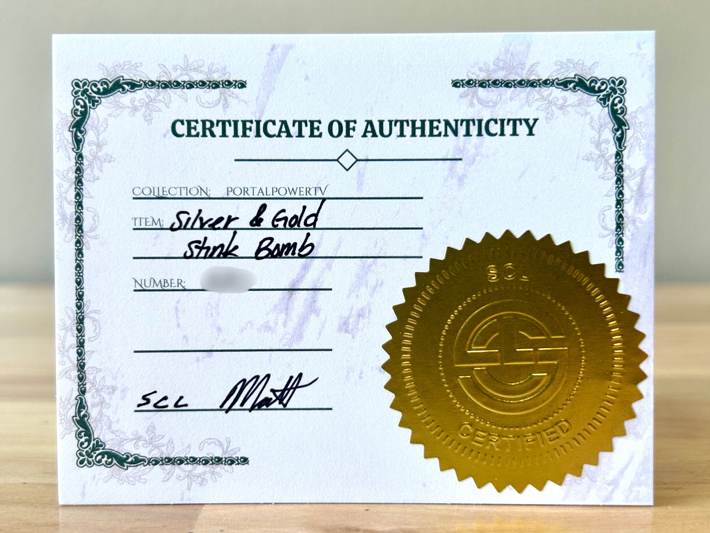 Silver and Gold Stink Bomb (PortalPowerTV)